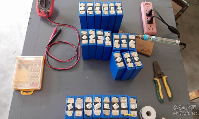 8个一组先串联起来 电动车改锂电(1)