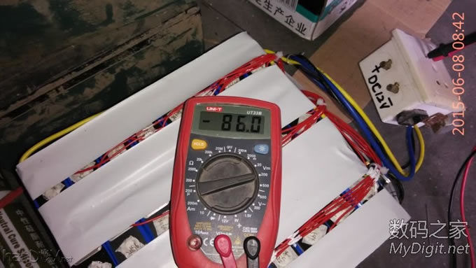 静止2.5h后的电压 电动车改锂电(1)