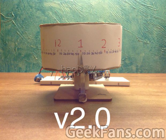 自制Arduino电子钟,指针不动表盘动