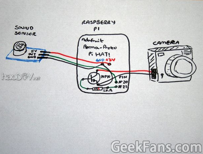 自制一条声控快门线