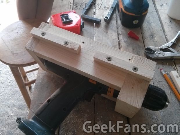 DIY木质无线钻床