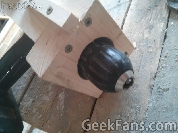 DIY木质无线钻床