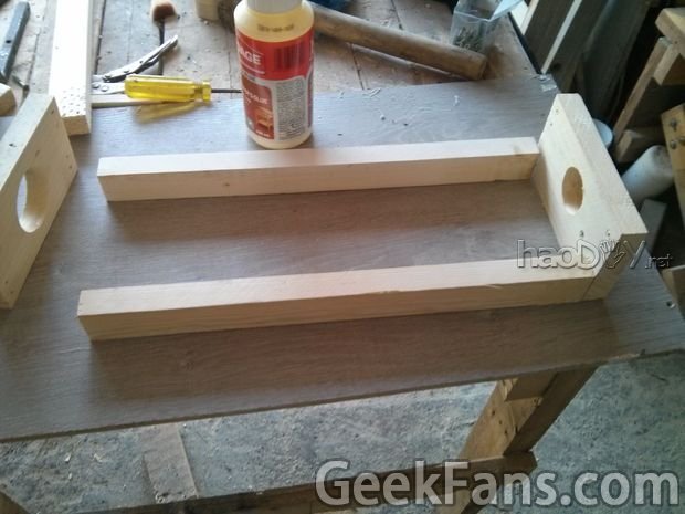 DIY木质无线钻床