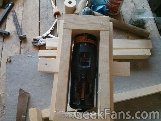 DIY木质无线钻床