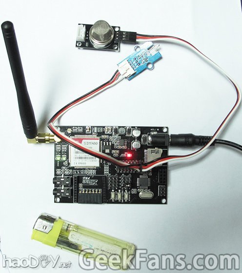 【升级版】sim900整合开发板+MQ2制作烟雾有毒气体报警器