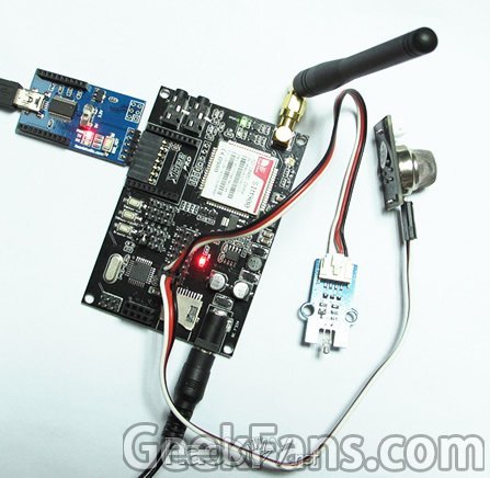 【升级版】sim900整合开发板+MQ2制作烟雾有毒气体报警器