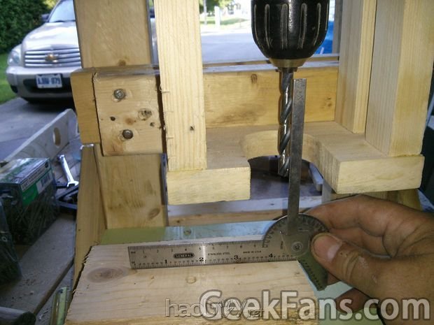 DIY木质无线钻床