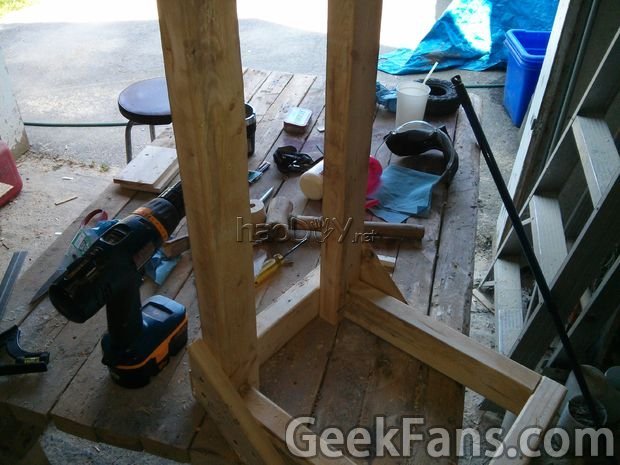 DIY木质无线钻床