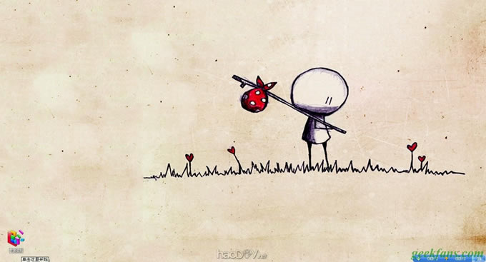 用批处理代替桌面一切图标