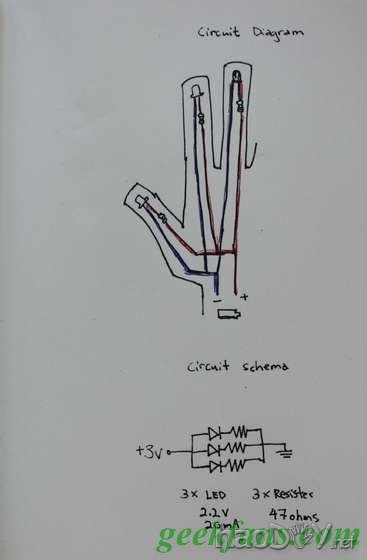 LED多点触控手套