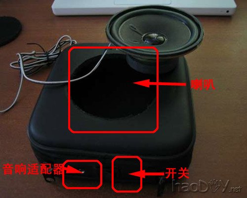 用旧CD包自制手提iPod外放