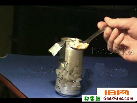 用易拉罐自制爆米花机