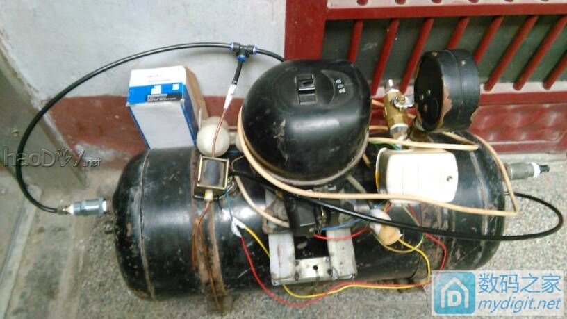 12岁自制气泵,空压机,历时一个月。新人第一贴