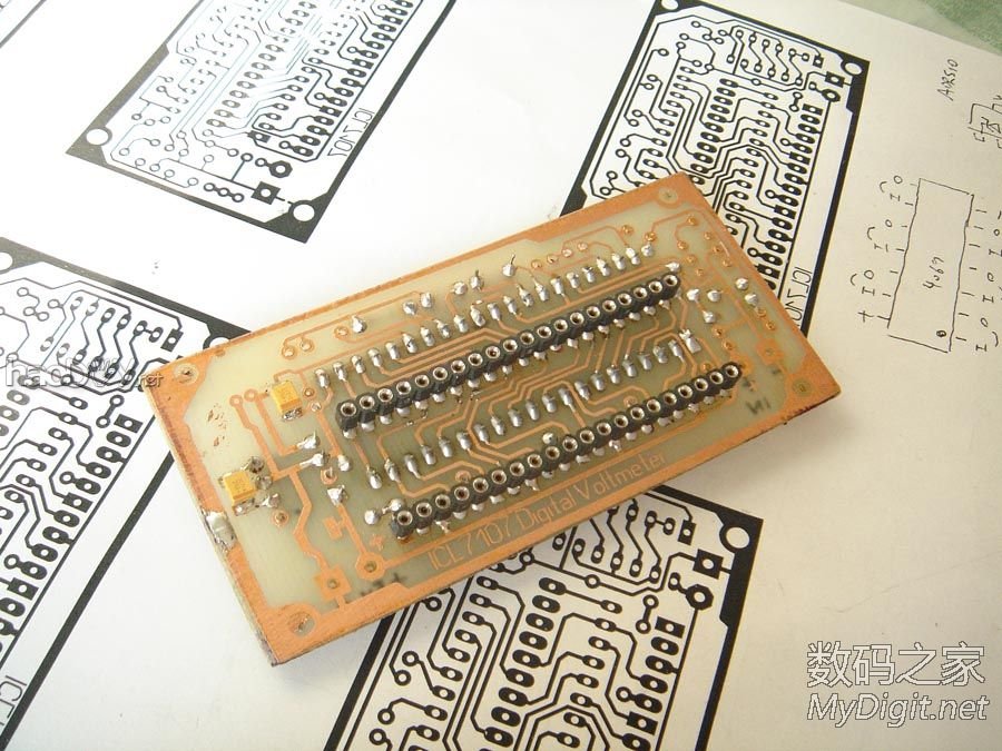 自制三位半数字电压表获得成功(ICL7107方案) 自制三位半数字电压表获得成功(ICL7107方案)