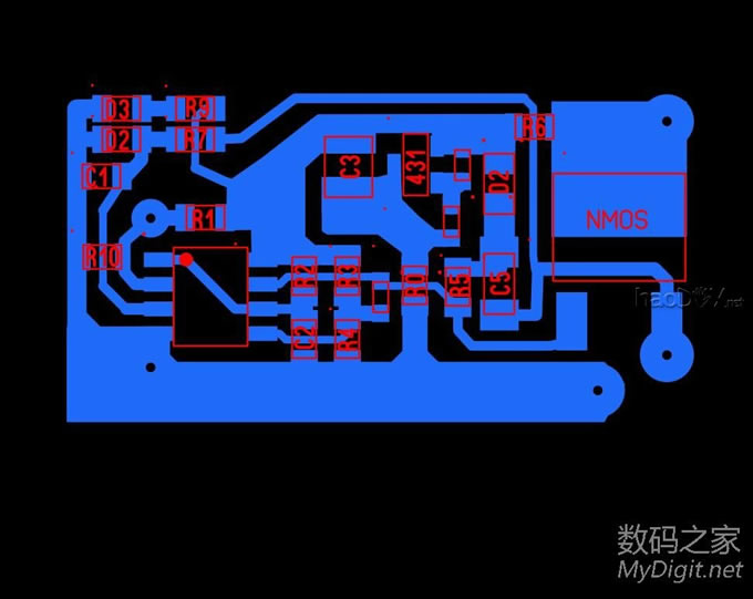 让白菜白光控制器更白菜,精简的LM393+NMOS版,全贴片PCB制板(2