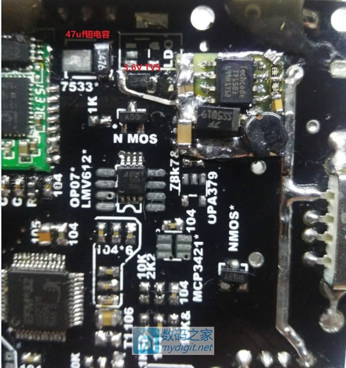 自己做的USB电压电流表供电改造+程序升级