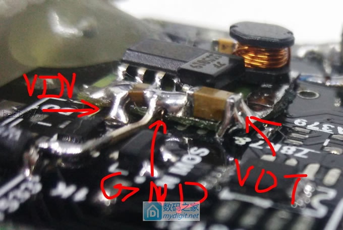 自己做的USB电压电流表供电改造+程序升级