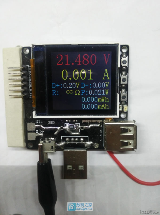 自己做的USB电压电流表供电改造+程序升级
