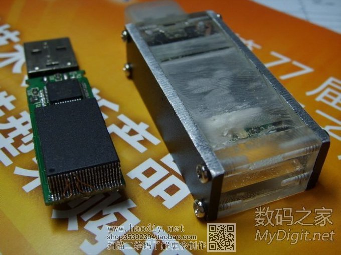 再次挑战U盘叠焊,4*2共八片Flash。这回速度也给力了