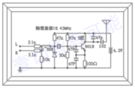 带晶振的简易FM调频发射器,已明显改善音质差与音量小情况,一楼