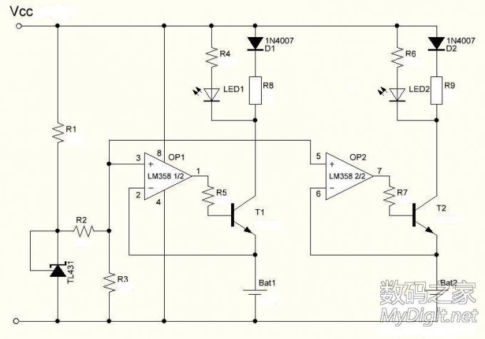 DIY个简单的镍氢电池充电器,简单实用,带电路图 DIY个简单的镍氢电池充电器,简单实用,带电路图