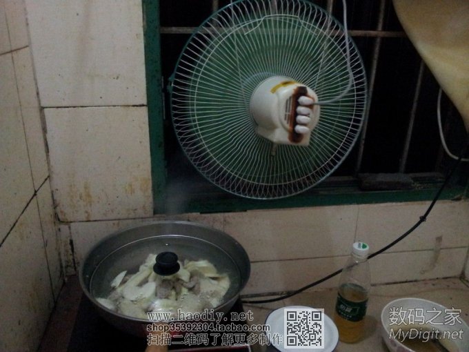 电风扇变身抽油烟机,你也可以做到。 电风扇变身抽油烟机,你也可以做到。