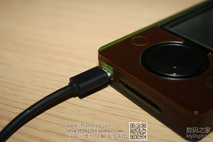 微软ZUNE播放器加装MiocrUSB接口(品牌数据线接口改通用USB接口