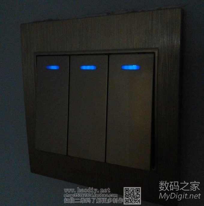 Re:我追求黑暗中的那点点蓝光,但却是山重水复疑无路,柳暗花明又一村。指示L灯ED .. 86开关面板指示灯LED化改造,但却是山重水复疑无路,柳暗花明又