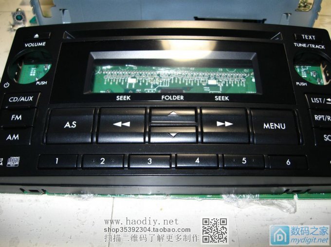 SUBARU Clarion PF-3390A-A 斯巴鲁车机拆解,巧修按钮编码开关