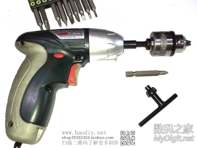 为小电批配个多用钻夹头~兼容4mm批头和麻花钻头了 为小电批配个多用钻夹头~兼容4mm批头和麻花钻头了