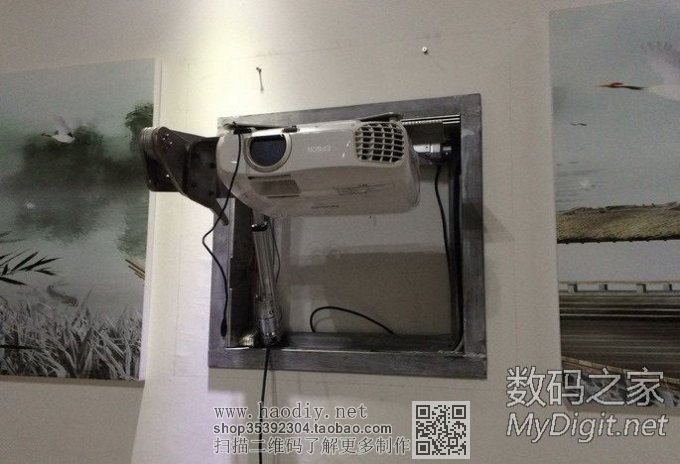 让客厅更整洁,自己设计制作的投影机电动吊架