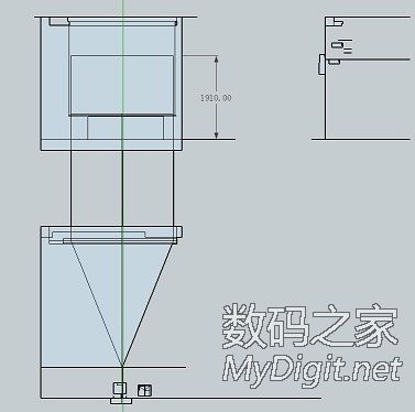 让客厅更整洁,自己设计制作的投影机电动吊架