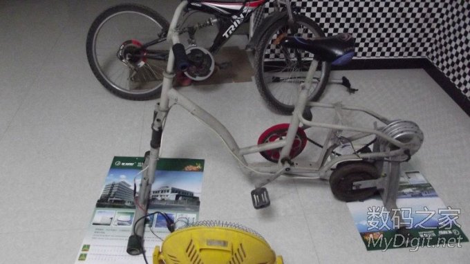 我做的健身车(带发电功能哦!) 我做的健身车(带发电功能哦!)