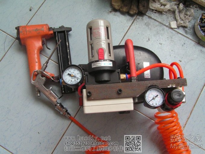 冰箱压缩机改装的真空、空压两用气泵 冰箱压缩机改装的真空、空压两用气泵