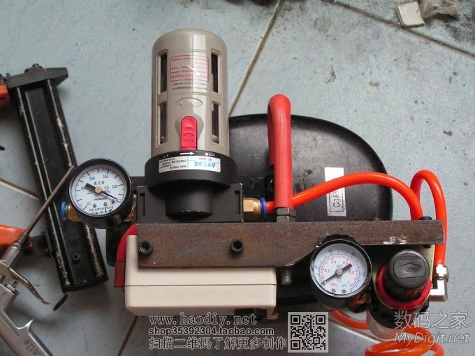 冰箱压缩机改装的真空、空压两用气泵 冰箱压缩机改装的真空、空压两用气泵