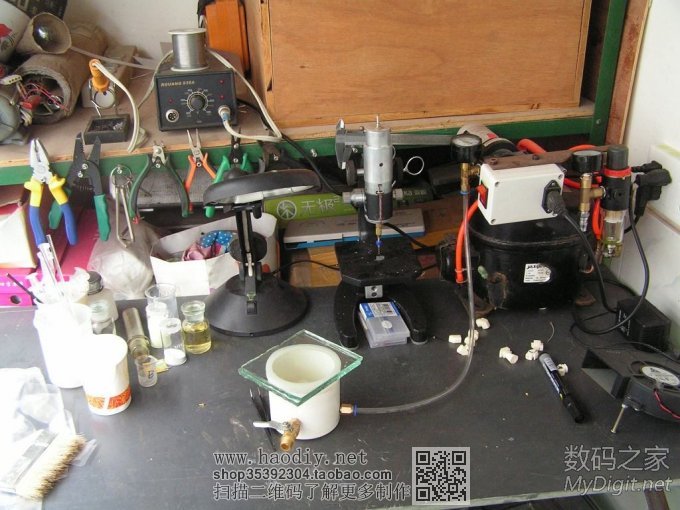 冰箱压缩机改装的真空、空压两用气泵