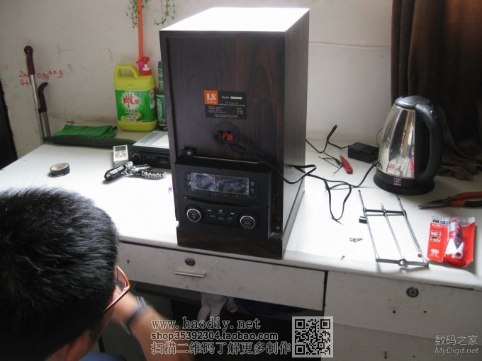 用菲亚特 菲翔CD车机,做了个音箱。 用菲亚特 菲翔CD车机,做了个音箱。