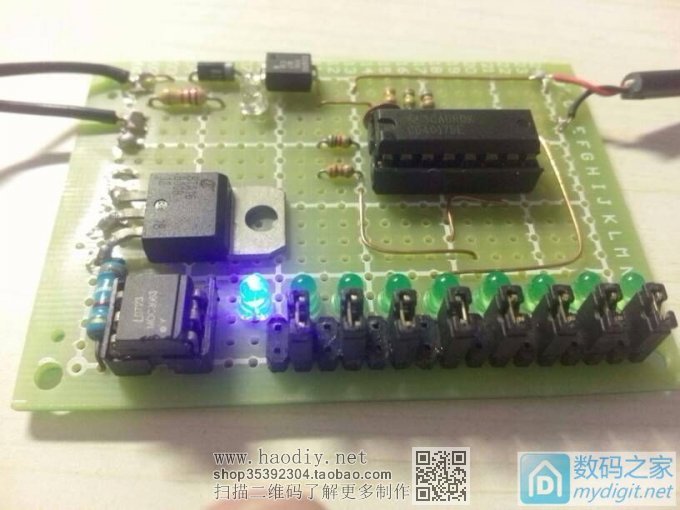 拆吸顶灯分段控制器得到CD4017,改成了点焊机控制板,最短半波0.01秒。 拆吸顶灯分段控制器得到CD4017,改成了点焊机控制板,最短半波0.