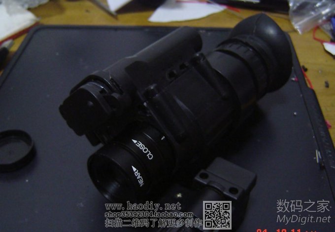 无聊的时候DIY了一个红外夜视仪(外形很酷)(2楼已更新效果图)