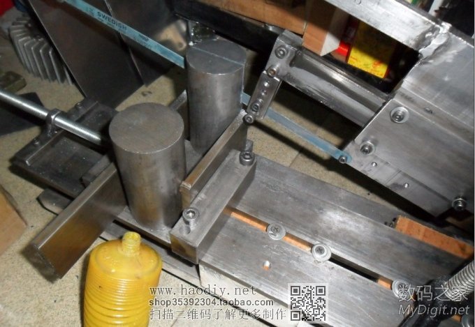 请输入描述 自制小型电动钢板锯!