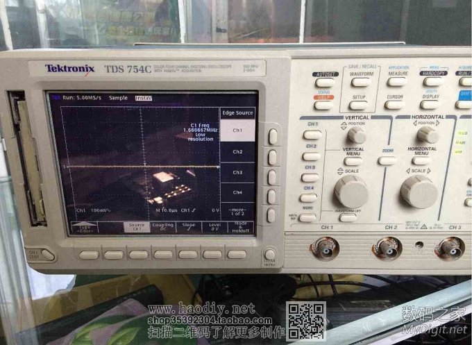 泰克数字示波器内置彩色CRT更换液晶屏图解(Tektronix TDS754C)