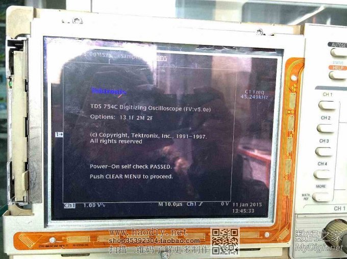 泰克数字示波器内置彩色CRT更换液晶屏图解(Tektronix TDS754C)