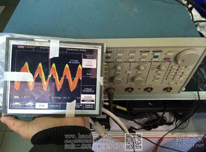 泰克数字示波器内置彩色CRT更换液晶屏图解(Tektronix TDS754C)