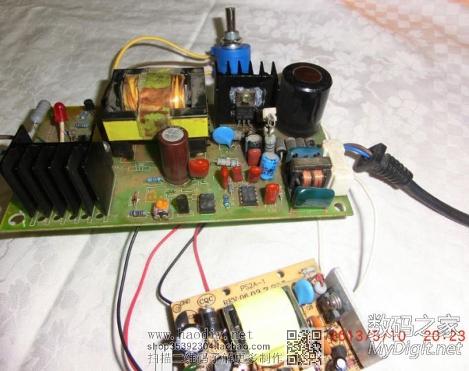 3842方案电动车充电器改2.5~48V可调电源尝试 3842方案电动车充电器改2.5~48V可调电源尝试