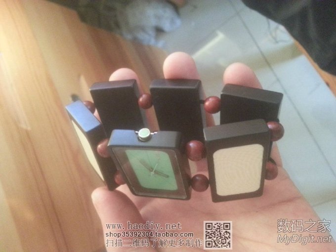 旧手表旧貌换新颜,自制NIXON红木手表