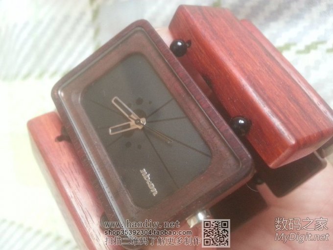 旧手表旧貌换新颜,自制NIXON红木手表