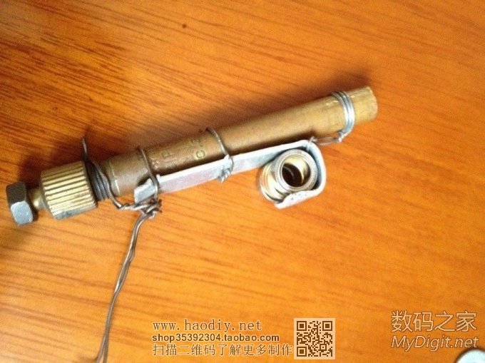 用废旧零部件DIY一个小铜炮!有开炮视频截图!! 用废旧零部件DIY一个小铜炮!有开炮视频截图!!