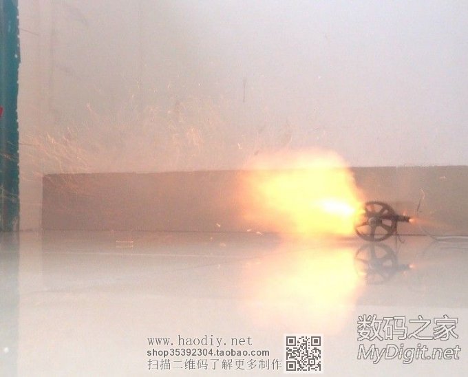 用废旧零部件DIY一个小铜炮!有开炮视频截图!! 用废旧零部件DIY一个小铜炮!有开炮视频截图!!