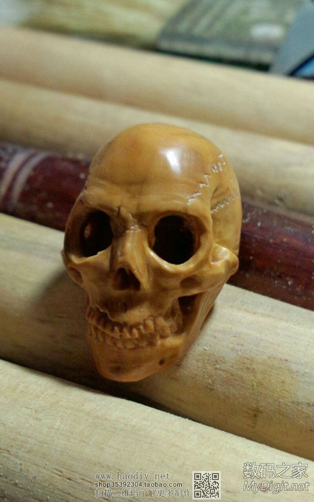 初试核雕--写实头骨 初试核雕--写实头骨