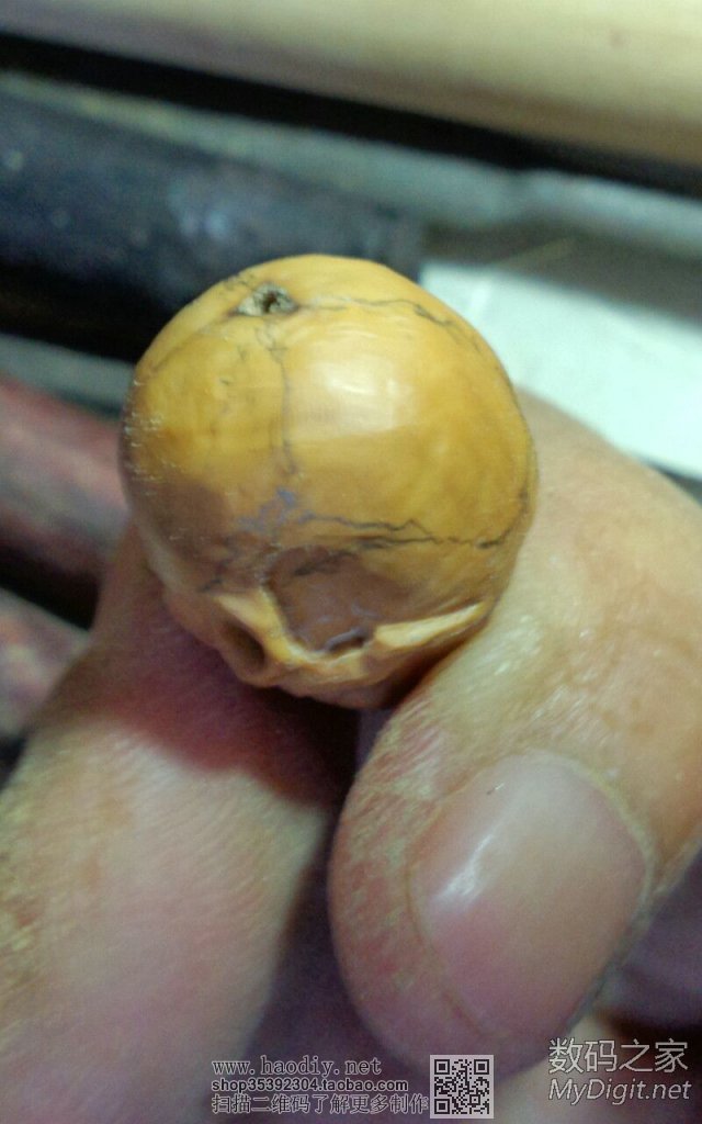 初试核雕--写实头骨 初试核雕--写实头骨